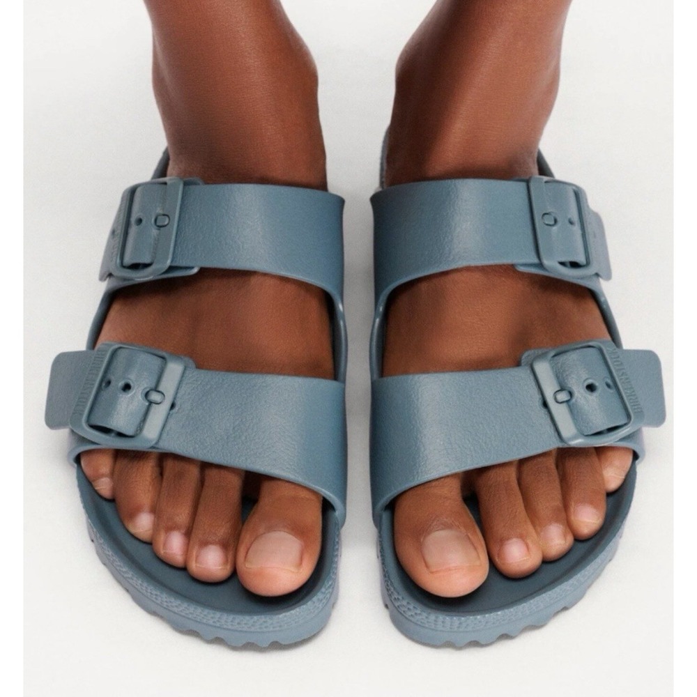 Birkenstock Arizona Rubber Sandals Women's Sz 40 US 10 Blue Casual Slip On